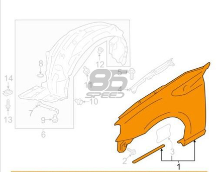 Picture of Toyota OE Mud Guard Fender Liner RH
