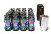 Picture of Project Kics R40 Iconix M12x1.5 Lug Nuts w/Locks - NeoChrome w/ Black Caps